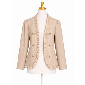 Steam Punk Cream Jacket Size Womens Size M Victorian Renaissance Circus Romantic